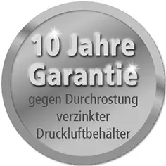 10 Jahre Garantie auf Druckluftbehälter